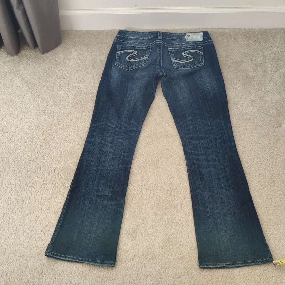 Silver Jeans Aiko Bootcut Women's Blue Denim Low Rise Workwear Y2K Vintage Chic - Picture 13 of 14